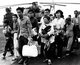 Vietnam: Vietnamese refugees evacuated by helicopter arriving aboard the USS Midway, Fall of Saigon, 29 April 1975